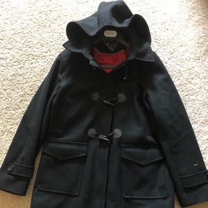 Tommy Hilfiger Black Duffle Coat 14